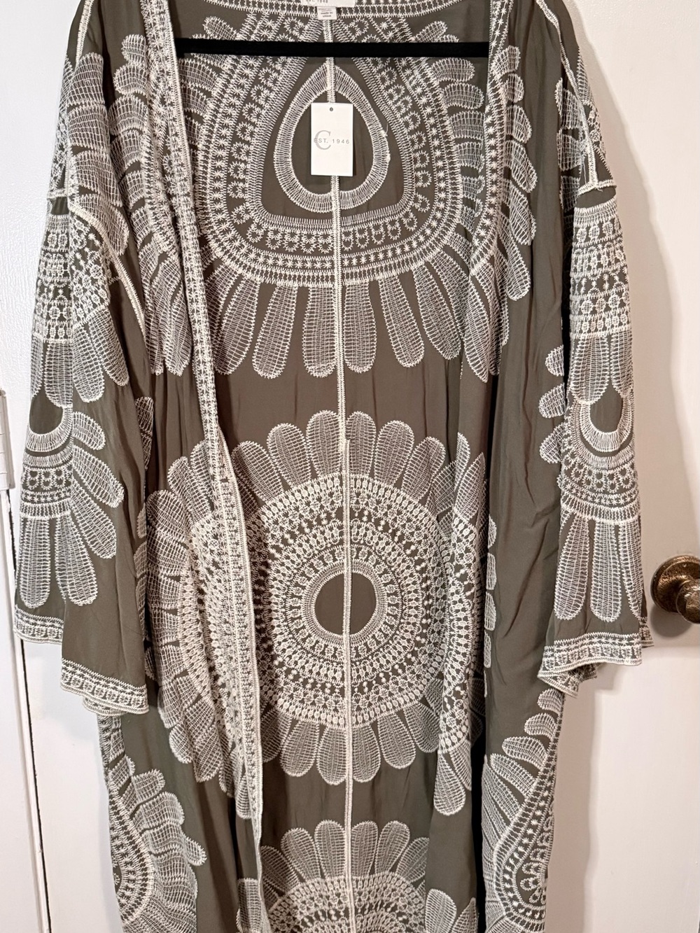 Cato Embroidered Boho Kimono/ Duster
